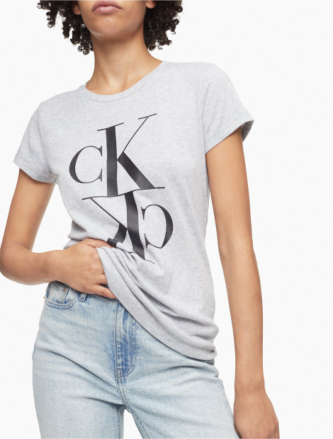 Женская футболка Calvin Klein 1159782765 (Серый, M)