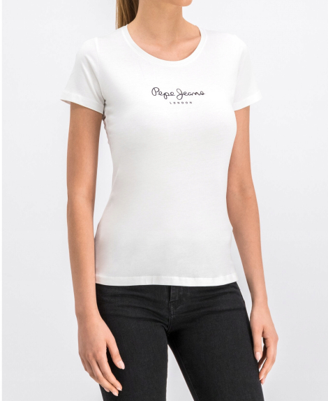 Женская футболка Pepe Jeans London с логотипом 1159786240 (Белый, M)