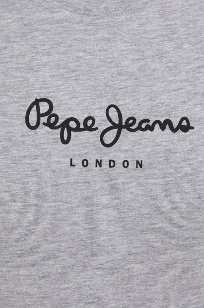 Женская футболка Pepe Jeans London с логотипом 1159786244 (Серый, S)