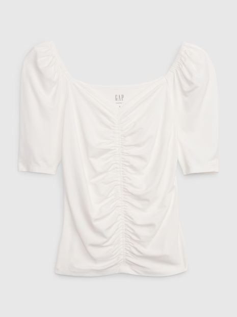 Футболка со сборками GAP блуза 1159788984 (Белый, S)