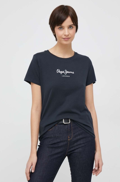 Женская футболка Pepe Jeans London с логотипом 1159790709 (Черный, XXS)