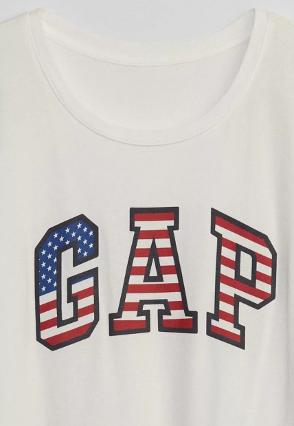 Жіноча футболка GAP з принтом 1159794341 (Білий, XXL)