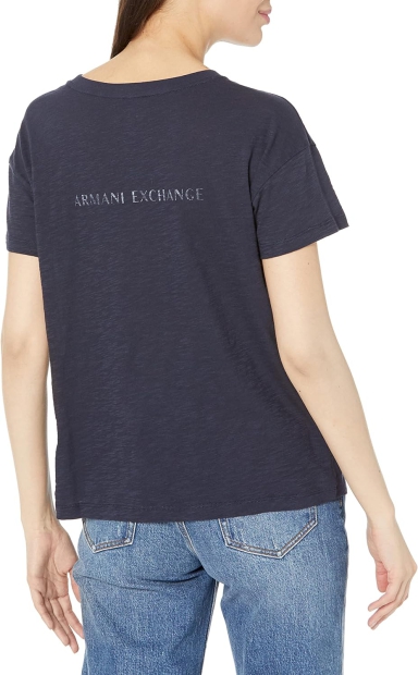 Жіноча футболка Armani Exchange 1159795631 (Білий/синій, XL)