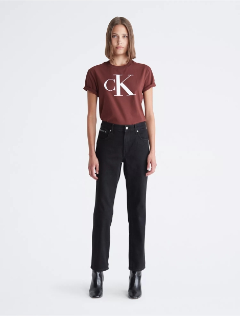 Женская футболка Calvin Klein с логотипом 1159795736 (Коричневый, XS)