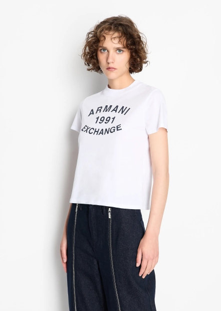 Женская футболка Armani Exchange 1159813089 (Белый, XS)