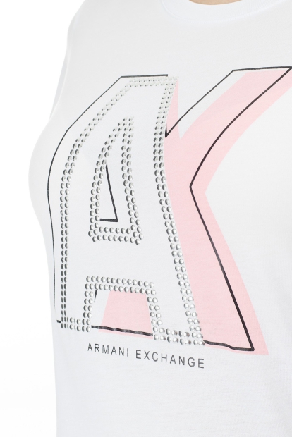 Женская футболка Armani Exchange с логотипом 1159798297 (Белый, M)