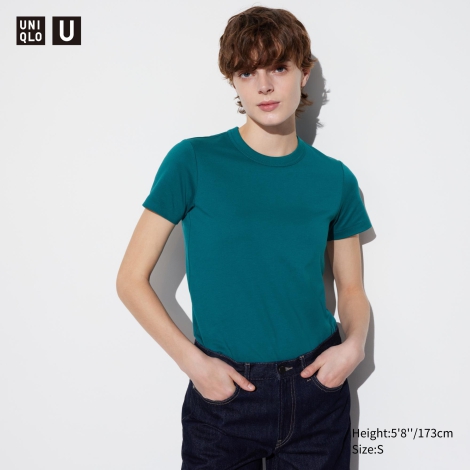 Женская футболка UNIQLO U 1159801798 (Зеленый, L)