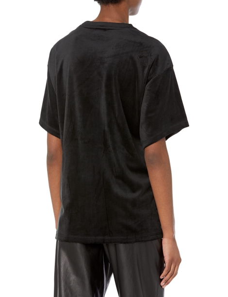 Велюровая плотная футболка DKNY с логотипом 1159803907 (Черный, L)