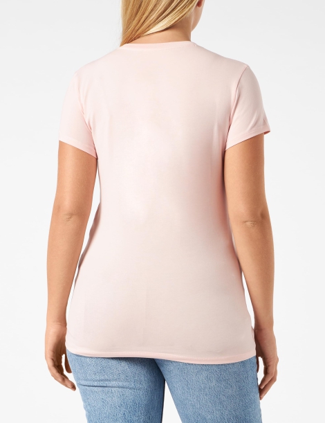 Женская футболка Armani Exchange с логотипом 1159805062 (Розовый, XXL)