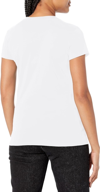 Женская футболка Armani Exchange с бархатным логотипом 1159806282 (Белый, XS)