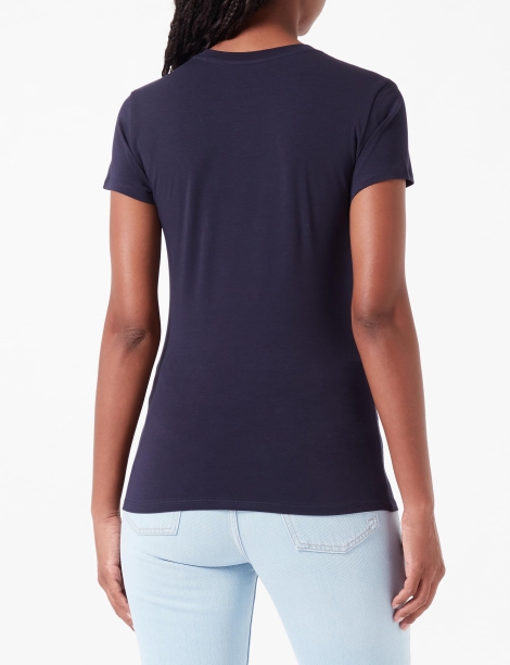 Женская футболка Armani Exchange с логотипом 1159807223 (Синий, XXL)