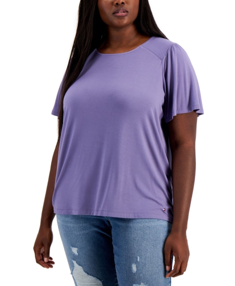 Женская футболка Tommy Hilfiger 1159807986 (Фиолетовый, 0X)