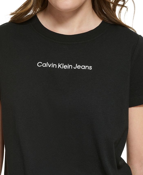 Женская футболка Calvin Klein Jeans с логотипом 1159808088 (Черный, XS)