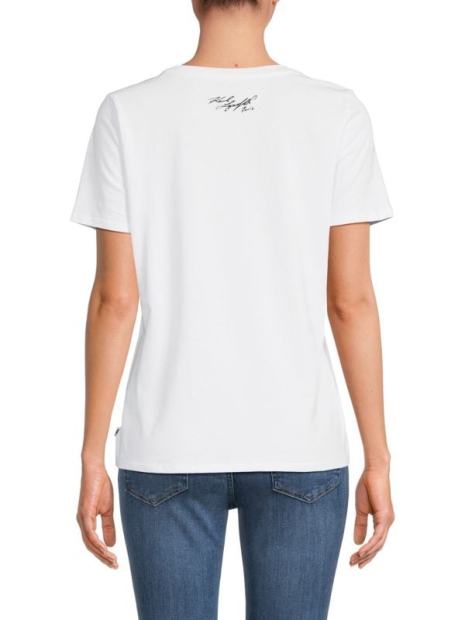 Жіноча футболка Karl Lagerfeld Paris з принтом 1159808239 (Білий, L)