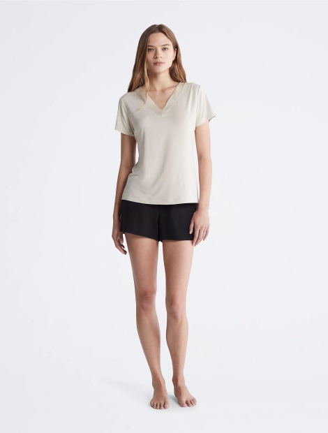 Женская футболка Calvin Klein с логотипом 1159809141 (Бежевый, S)
