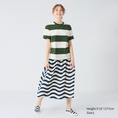 Футболка UNIQLO с принтом Marimekko 1159813019 (Зеленый, XL)