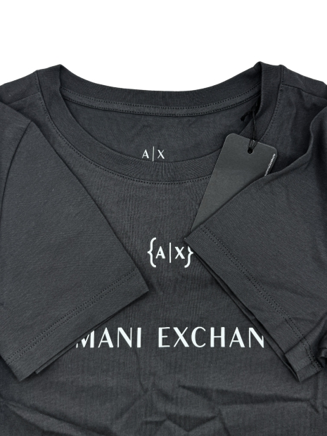 Женская футболка Armani Exchange с логотипом 1159813164 (Серый, S)