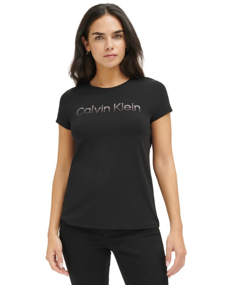 Женская футболка Calvin Klein с логотипом 1159813577 (Черный, XL)