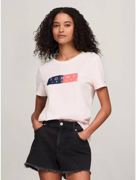 Футболка женская Tommy Hilfiger с логотипом 1159813989 (Розовый, XXL)