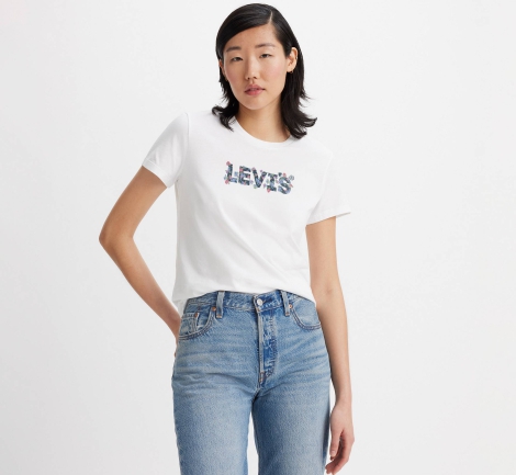 Женская футболка Levi's с логотипом 1159818237 (Белый L)