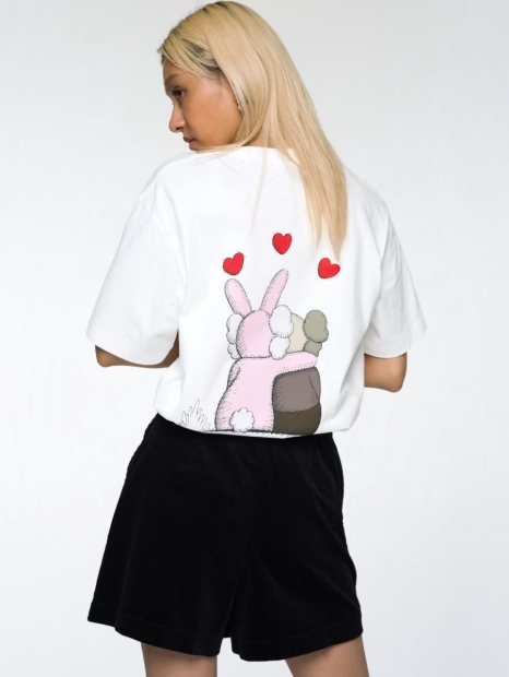 Футболка KAWS + Warhol UT UNIQLO з малюнком 1159825229 (Білий L)