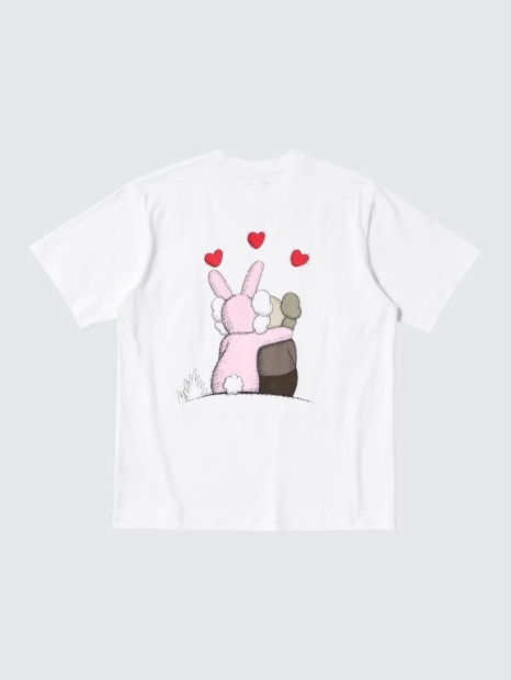 Футболка KAWS + Warhol UT UNIQLO з малюнком 1159825229 (Білий L)