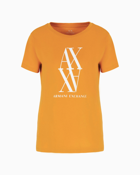 Женская футболка Armani Exchange с логотипом 1159832779 (Оранжевый M)