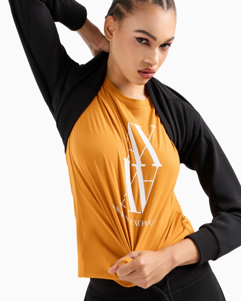 Женская футболка Armani Exchange с логотипом 1159832779 (Оранжевый M)