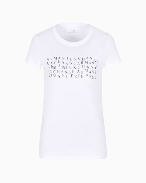 Женская футболка Armani Exchange с логотипом 1159832788 (Белый M)