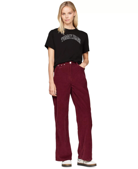 Футболка женская Tommy Hilfiger Jeans с логотипом 1159832847 (Черный L)