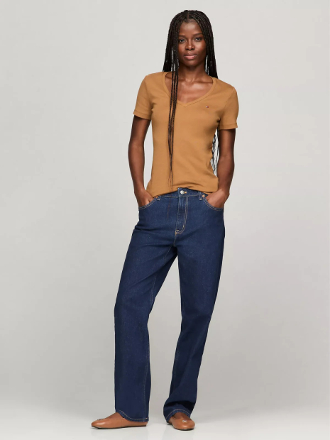 Футболка женская Tommy Hilfiger с логотипом 1159833321 (Коричневый M)