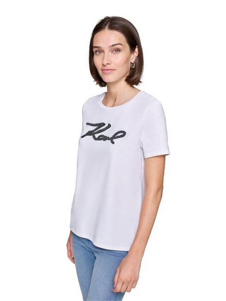 Женская футболка Karl Lagerfeld Paris 1159833563 (Белый XL)