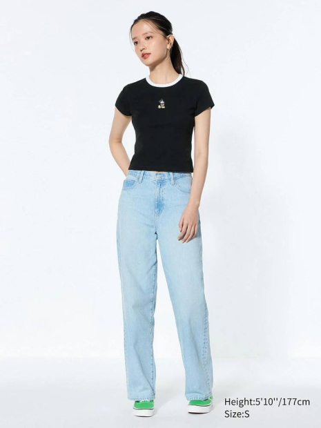 Футболка UNIQLO з вишивкою Mickey Mouse 1159833989 (Чорний M)