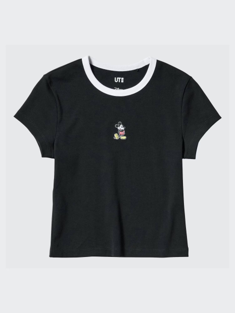 Футболка UNIQLO з вишивкою Mickey Mouse 1159833989 (Чорний M)