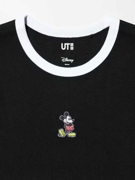 Футболка UNIQLO з вишивкою Mickey Mouse 1159833989 (Чорний M)