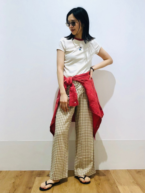 Футболка UNIQLO с вышивкой Mickey Mouse 1159834060 (Белый S)