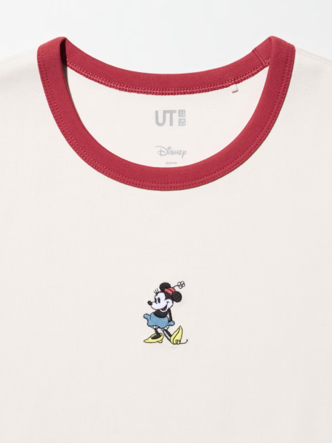 Футболка UNIQLO с вышивкой Mickey Mouse 1159834060 (Белый S)