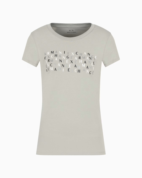 Жіноча футболка Armani Exchange з логотипом 1159834432 (Сірий L)