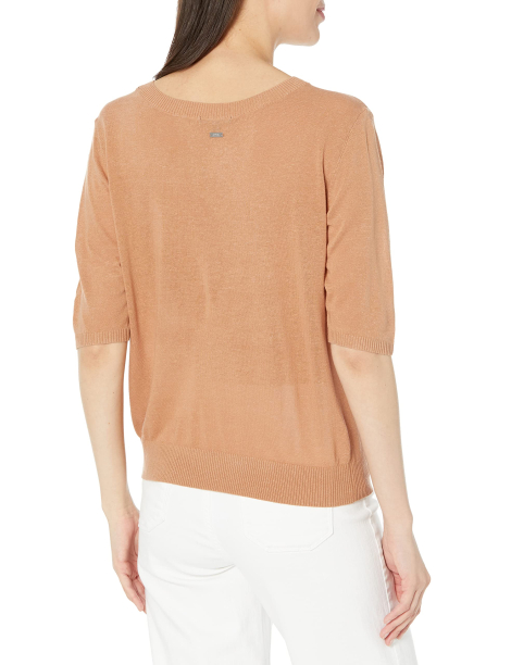 Жіноча легка футболка в'язана Armani Exchange 1159835095 (Коричневий S)