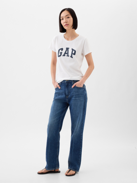 Женская футболка GAP с логотипом 1159835104 (Белый M)