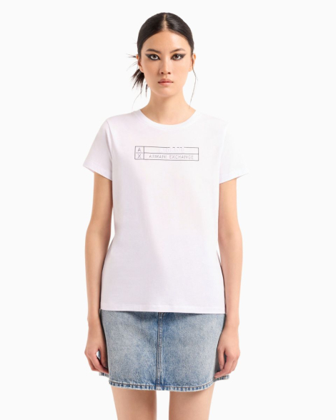 Жіноча футболка Armani Exchange з логотипом 1159835186 (Білий XL)
