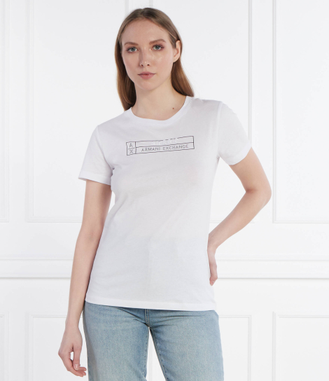 Жіноча футболка Armani Exchange з логотипом 1159835186 (Білий XL)