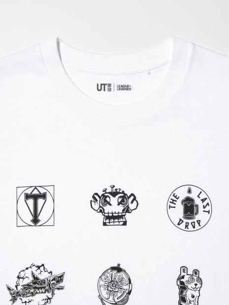 Футболка з графічним принтом Arcane League of Legends UT UNIQLO 1159835231 (Білий XL)
