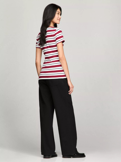 Женская футболка Tommy Hilfiger в полоску 1159835599 (Белый/Красный M)