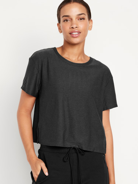 Женская укороченная футболка Old Navy 1159835969 (Серый XS)