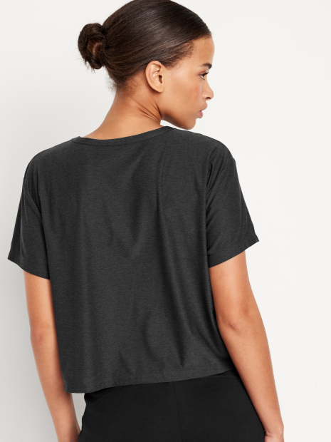Женская укороченная футболка Old Navy 1159835969 (Серый XS)