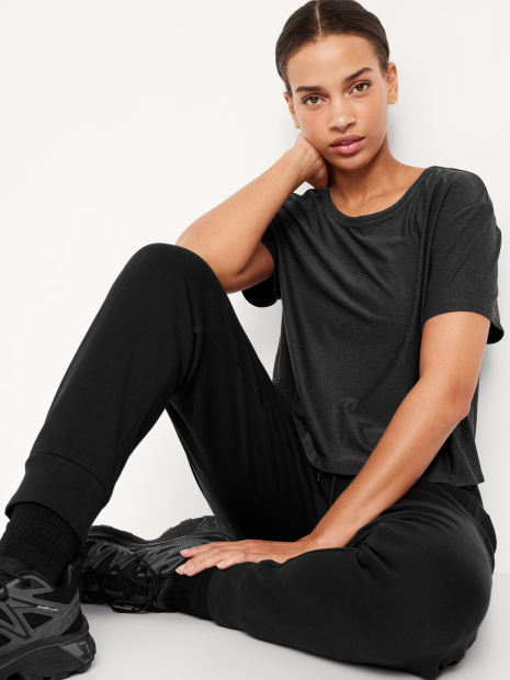 Женская укороченная футболка Old Navy 1159835969 (Серый XS)