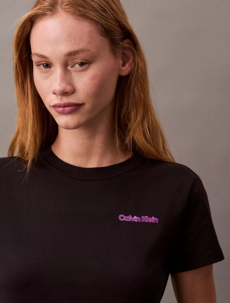 Жіноча футболка Calvin Klein з логотипом 1159836121 (Чорний XS)