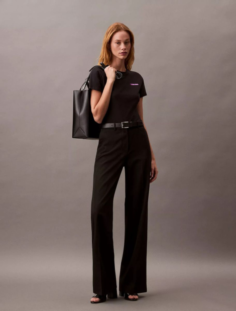 Жіноча футболка Calvin Klein з логотипом 1159836121 (Чорний XS)
