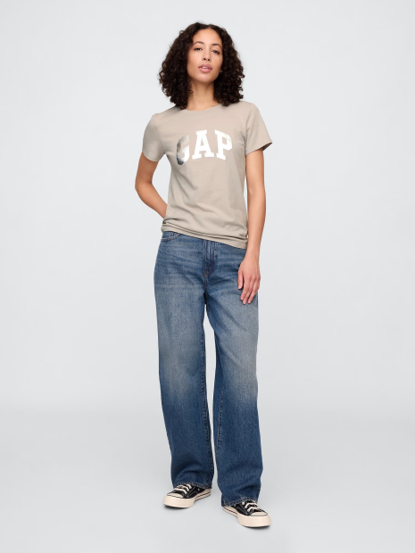 Женская футболка GAP с логотипом 1159836897 (Бежевый L)